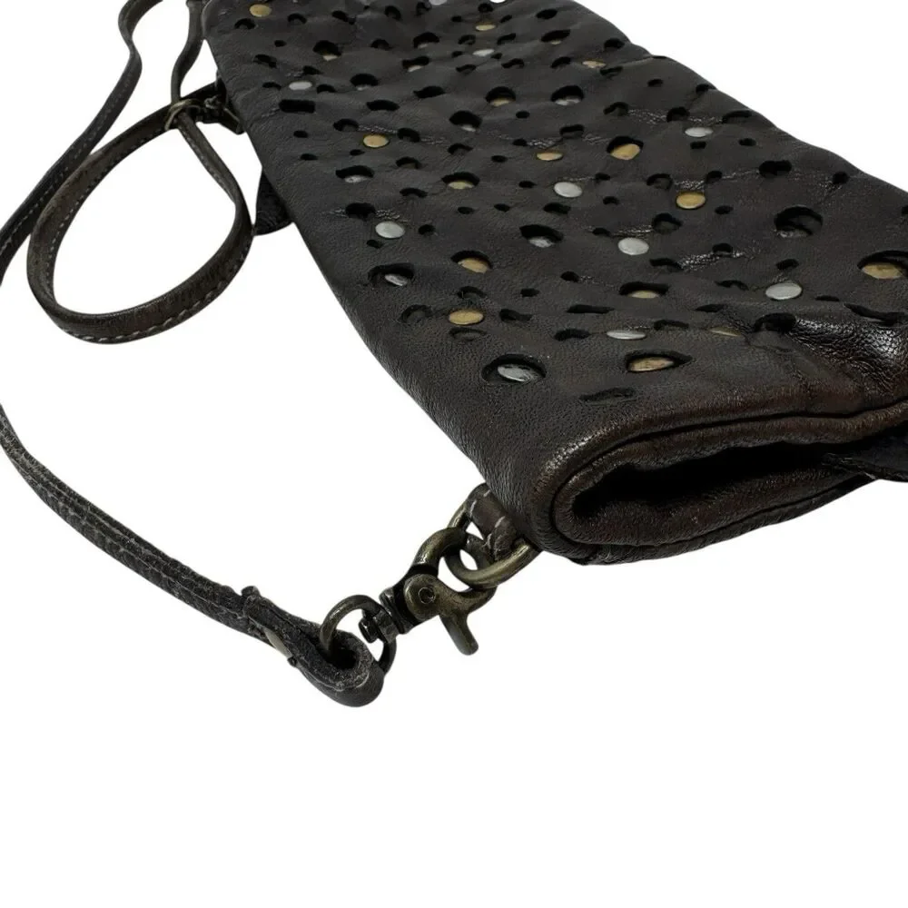 Latico Crossbody Shoulder Bag Small Purse Brown Butter Soft Leather Womens